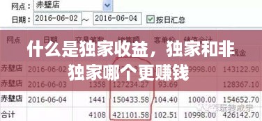 什么是獨家收益，獨家和非獨家哪個更賺錢 