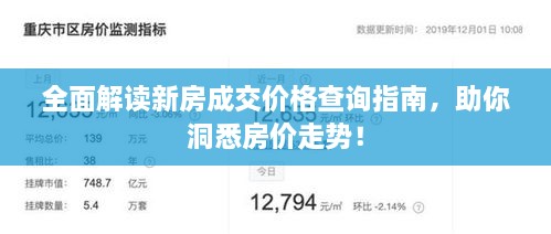 全面解讀新房成交價(jià)格查詢指南，助你洞悉房價(jià)走勢！
