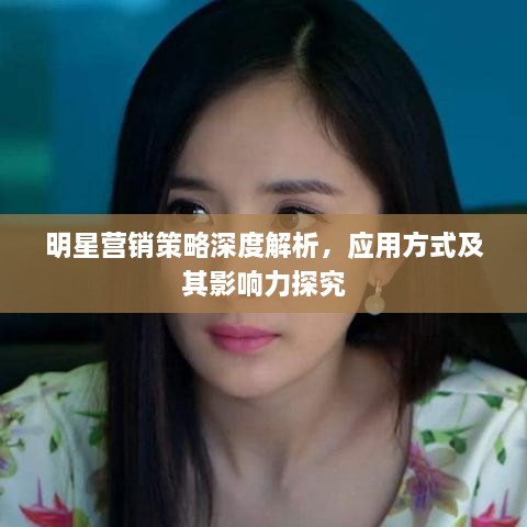 明星營(yíng)銷策略深度解析，應(yīng)用方式及其影響力探究