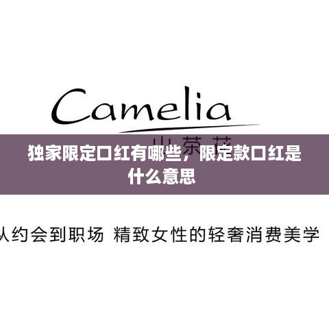 獨家限定口紅有哪些，限定款口紅是什么意思 