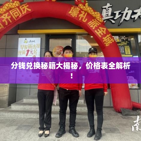 分錢兌換秘籍大揭秘，價格表全解析！