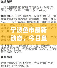 寧波魚(yú)市最新動(dòng)態(tài)，今日魚(yú)價(jià)、市場(chǎng)走勢(shì)及影響因素全解析