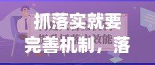 抓落實就要完善機制，落實什么機制 