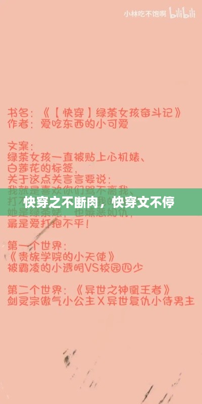 快穿之不斷肉，快穿文不停 