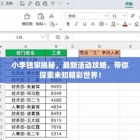小李獨(dú)家揭秘，最新活動(dòng)攻略，帶你探索未知精彩世界！