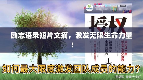 勵(lì)志語錄短片文摘，激發(fā)無限生命力量！