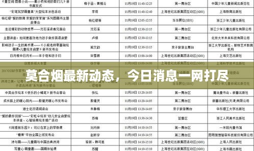 莫合煙最新動(dòng)態(tài)，今日消息一網(wǎng)打盡