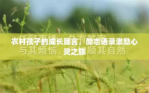 農(nóng)村孩子的成長(zhǎng)箴言，勵(lì)志語錄激勵(lì)心靈之旅