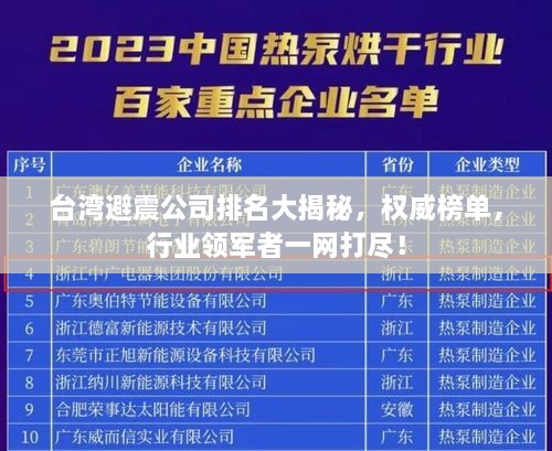 臺(tái)灣避震公司排名大揭秘，權(quán)威榜單，行業(yè)領(lǐng)軍者一網(wǎng)打盡！