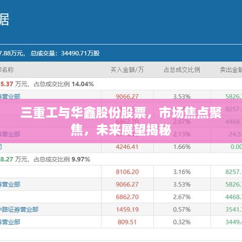 三重工與華鑫股份股票，市場(chǎng)焦點(diǎn)聚焦，未來展望揭秘
