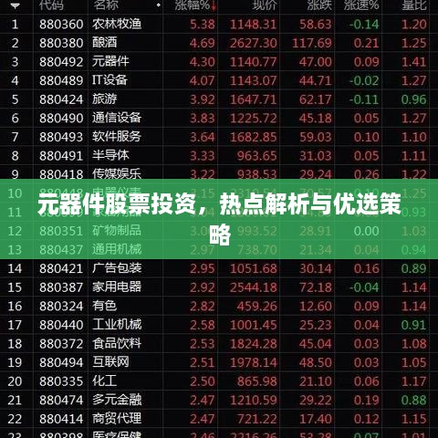 元器件股票投資，熱點解析與優(yōu)選策略