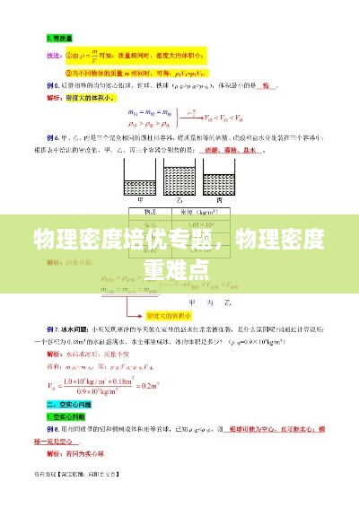 物理密度培優(yōu)專題，物理密度重難點(diǎn) 