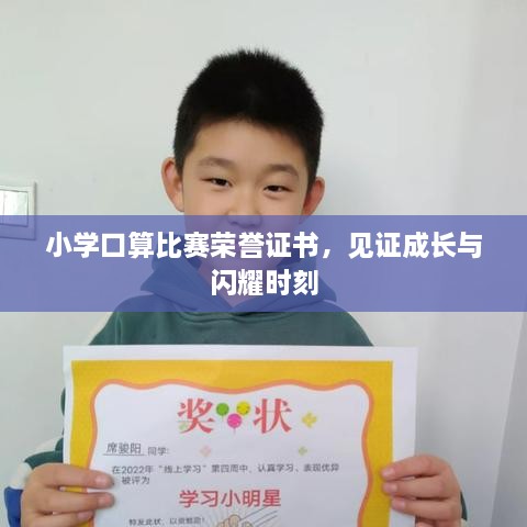 小學(xué)口算比賽榮譽證書，見證成長與閃耀時刻