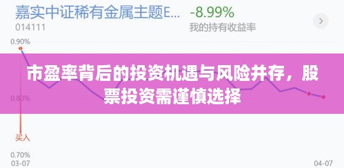 市盈率背后的投資機(jī)遇與風(fēng)險并存，股票投資需謹(jǐn)慎選擇