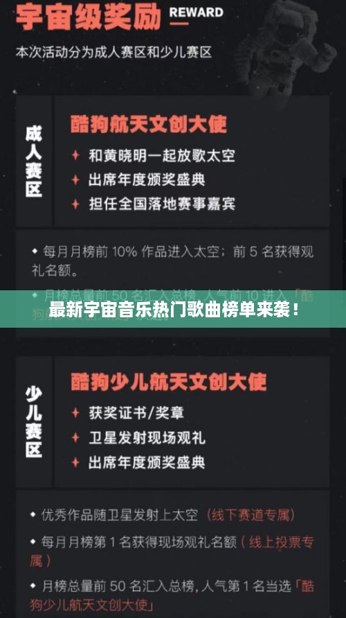 最新宇宙音樂熱門歌曲榜單來襲！