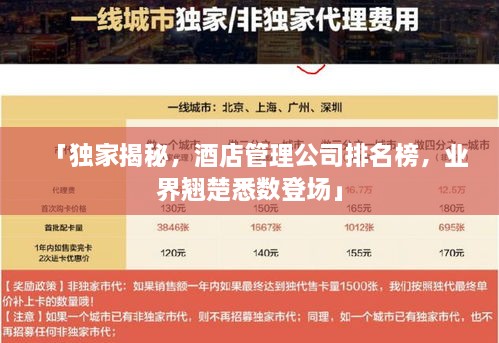 「獨家揭秘，酒店管理公司排名榜，業(yè)界翹楚悉數(shù)登場」
