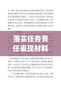 落實(shí)任務(wù)責(zé)任表現(xiàn)材料，任務(wù)落實(shí)方面存在的問(wèn)題及整改措施 