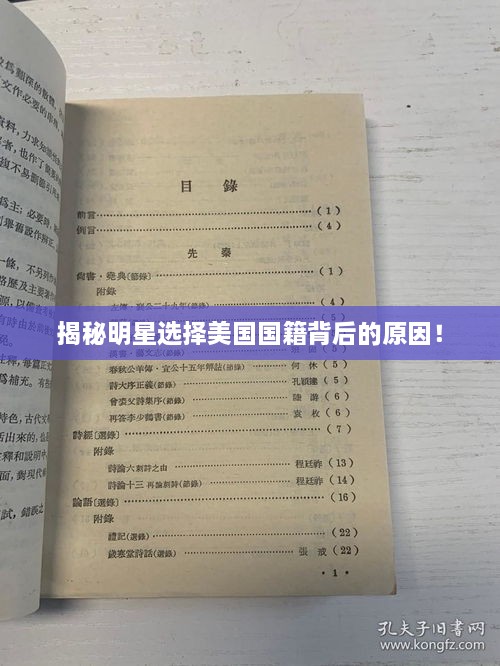 揭秘明星選擇美國國籍背后的原因！