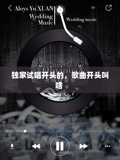 獨家試唱開頭的，歌曲開頭叫啥 