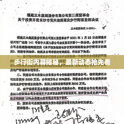 步行街內(nèi)幕揭秘，最新動(dòng)態(tài)搶先看