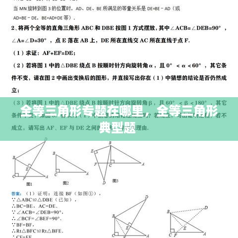 全等三角形專題在哪里，全等三角形典型題 