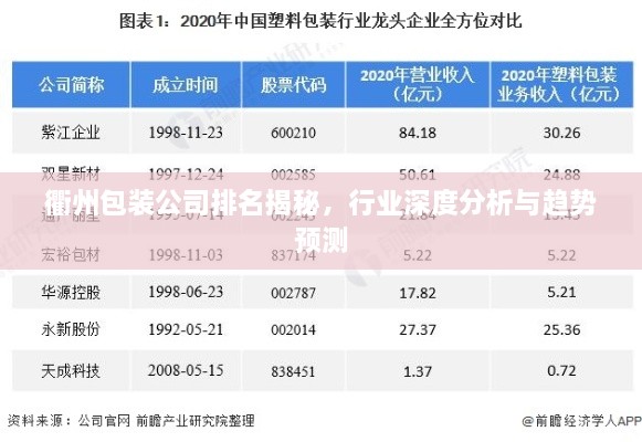 衢州包裝公司排名揭秘，行業(yè)深度分析與趨勢預(yù)測